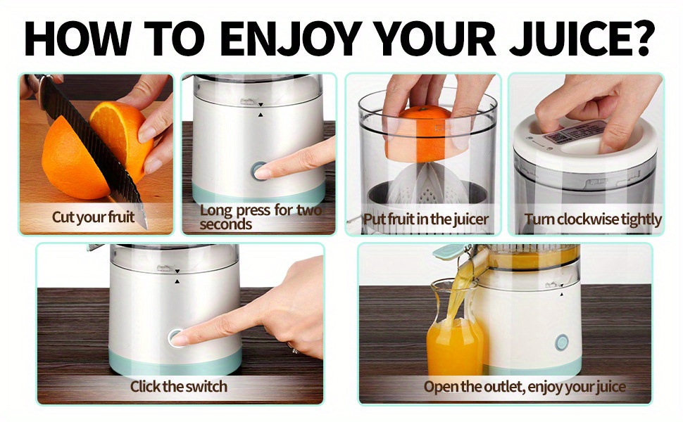 Automatic Mini Fruit Juicer 7.4v 1600mah Usb Charging - Temu