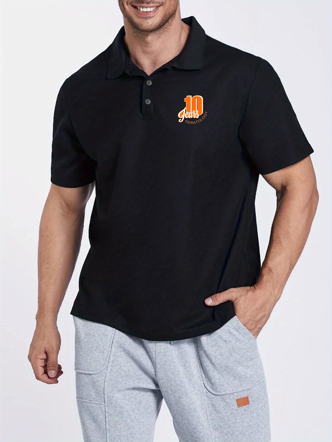 Men's Plus Size Two-Tone Short Sleeve Polo main image 1