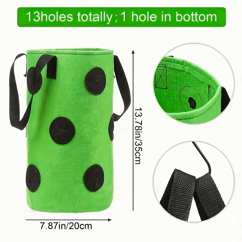 1pc Hanging Grow Bags Multi Port Strawberry Bag Strawberry Potted