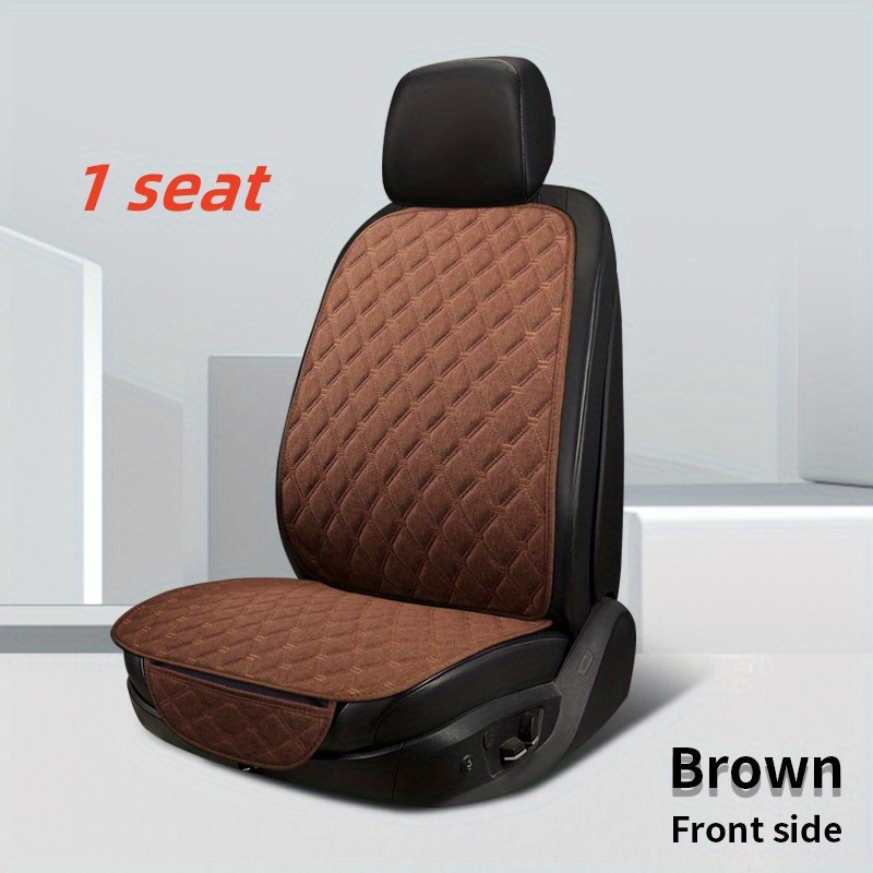 Luxury Car Seat Covers Leather Flax Seat Cover Mat Universal Automobiles  Seat Covers Cushion Protector Chair Seat-Cover Carpets