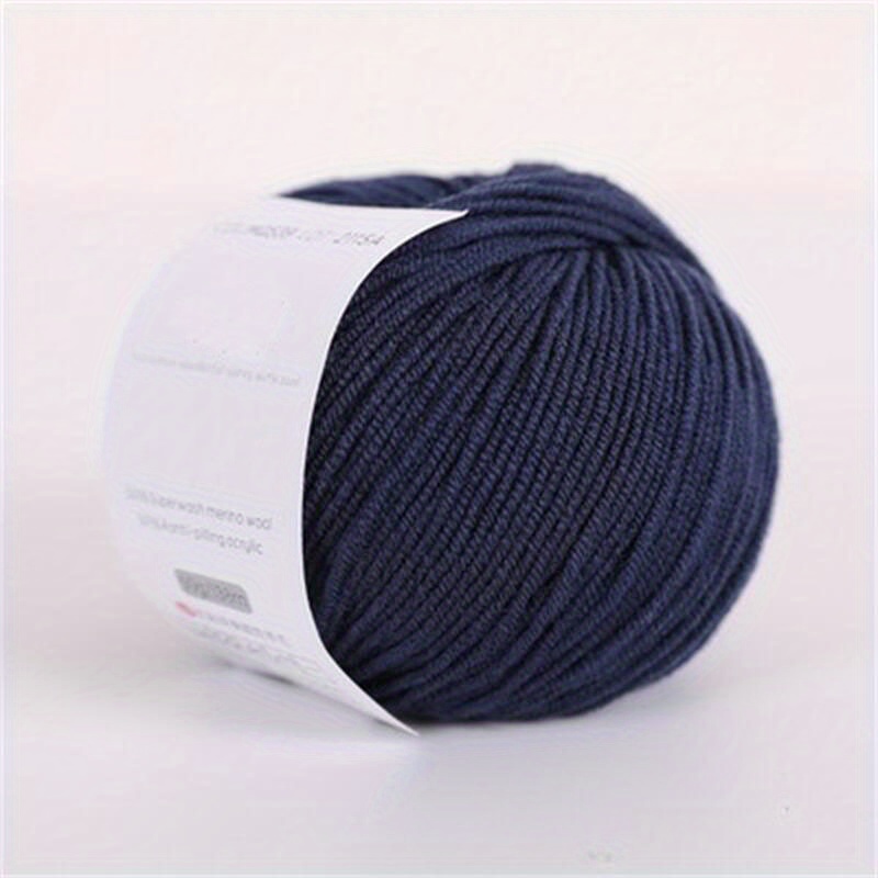  3x50g Dark Blue Yarn for Crocheting and Knitting;3x80m