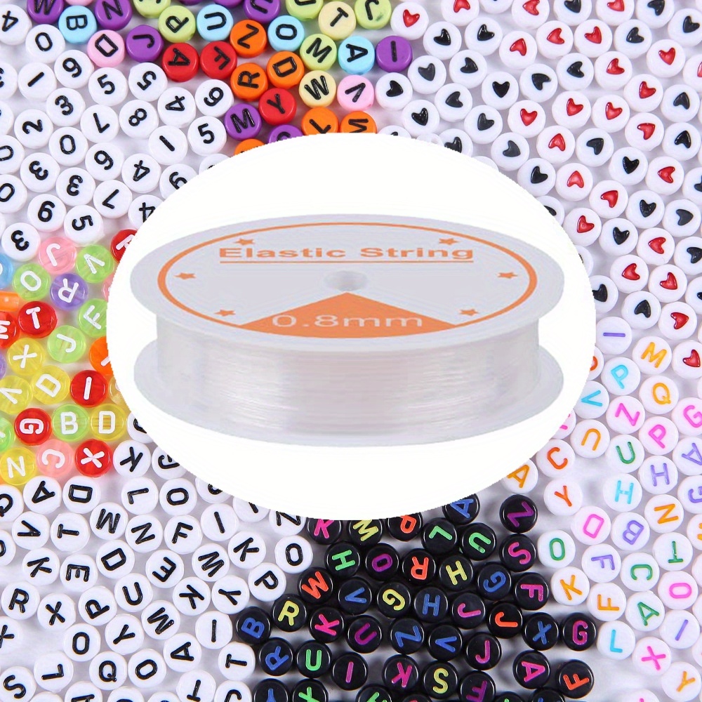 1900pcs 7 Colors Round Letter Beads Acrylic Alphabet Number - Temu