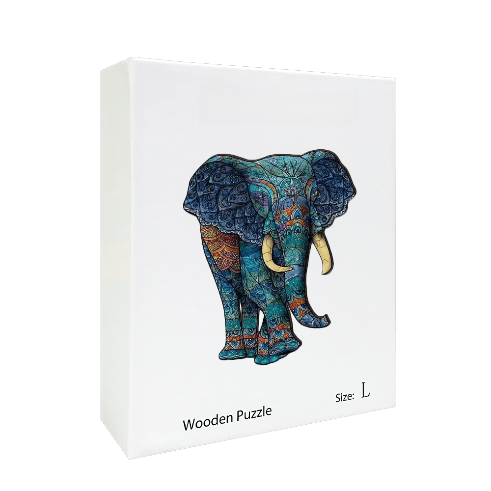  HARTMAZE Wooden Jigsaw Puzzles Decorative Elephant HM-06 Small  Size Puzzle 171 Unique Shape Jigsaw Pieces-Beautiful Animal for Adults and  9 Years Age up Teens- Best for Family Game Play Collection. 
