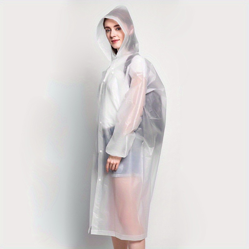 New Fashion EVA Clear Raincoat Womens With Hat Waterproof Long Translucent Rain  Coat For Adults X0724 From Sts_017, $14.41