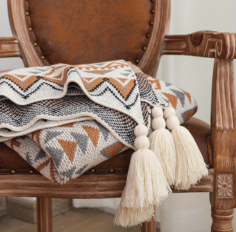 Large tassel blanket hot sale