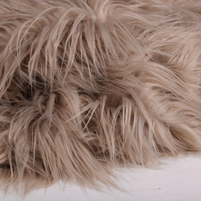 Image of Luxurious White Faux Fur Plush Photo Backdrop, 24"x20" - Soft, Fluffy Photography Background Cloth For Milestone & Jewelry Nail Art Counter Display, Cozy Creamy-white With Elegant Floral Accents