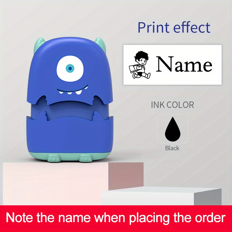  Name Stamp for Clothing Kids,Custom Name for Baby Student  Clothes Chapter Cartoon Children's Seal Cute for Kids,Waterproof Wash Not  Faded Stamp 4 Animal Styles (Boy Blue) : Office Products