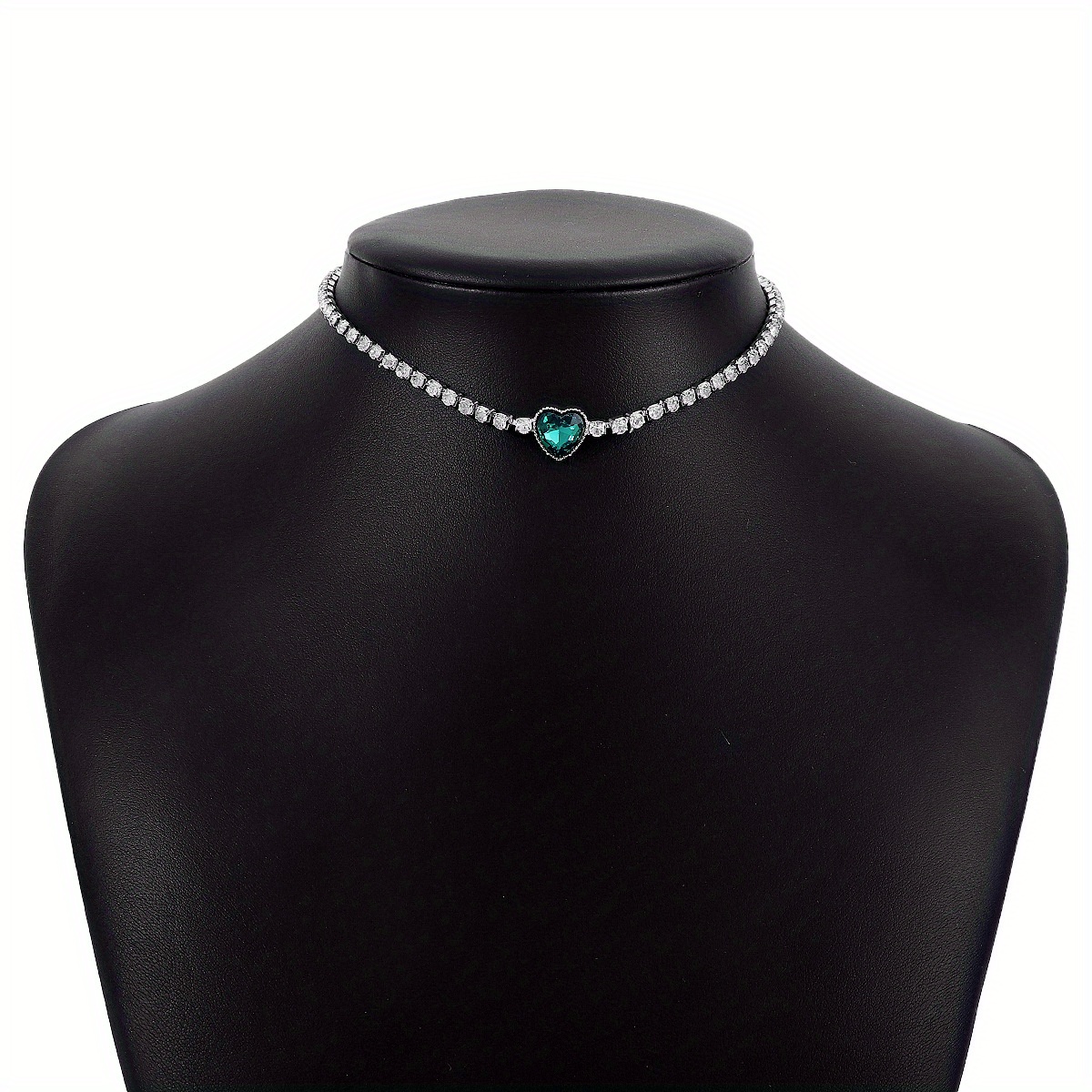 Glitter Rhinestone Love Necklace for Prom