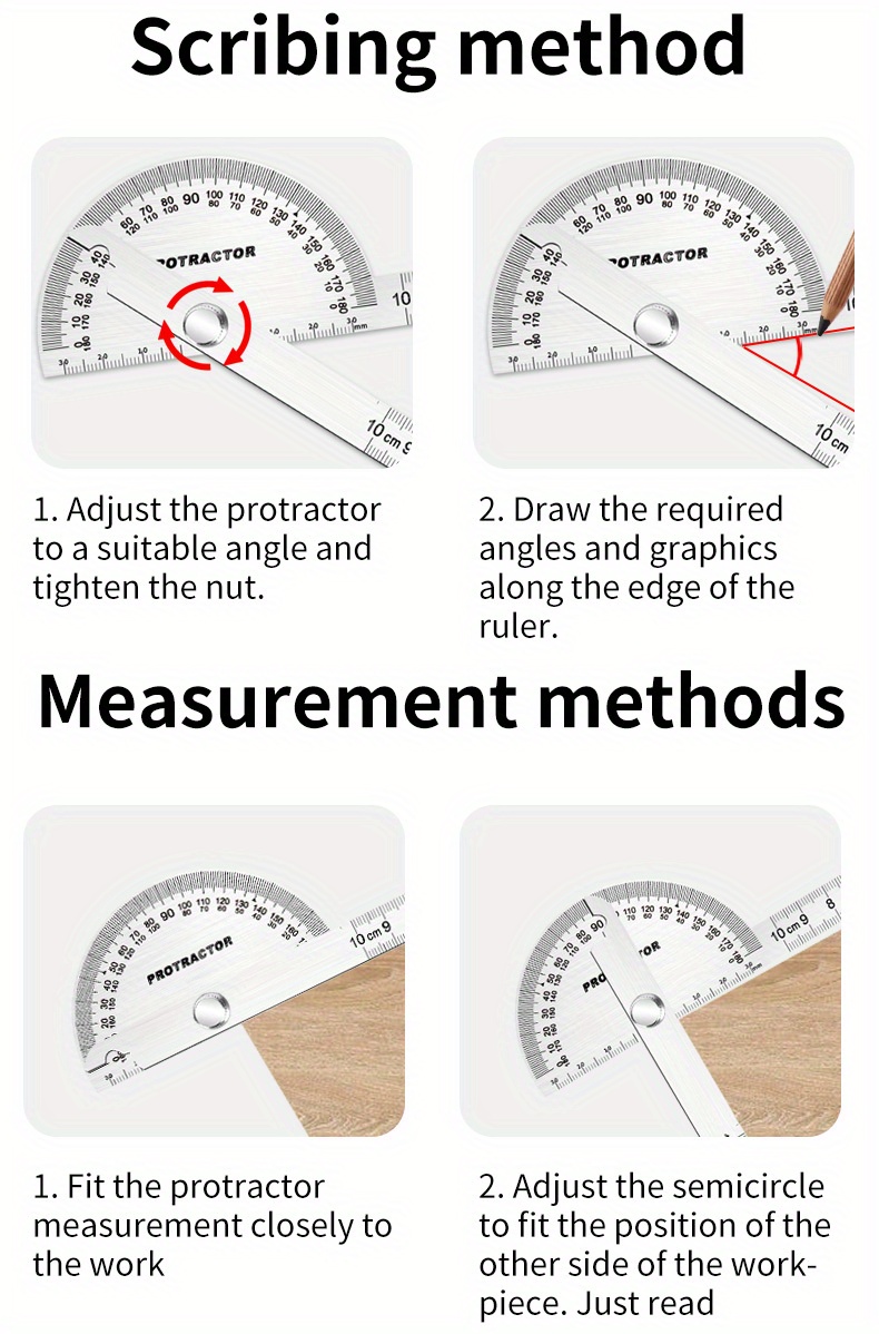 1pc Goniometro 180 Gradi Angolo Metallo Finder Goniometro - Temu Italy