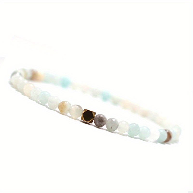 Natural Stone Turquoise Bead Bracelet for Men