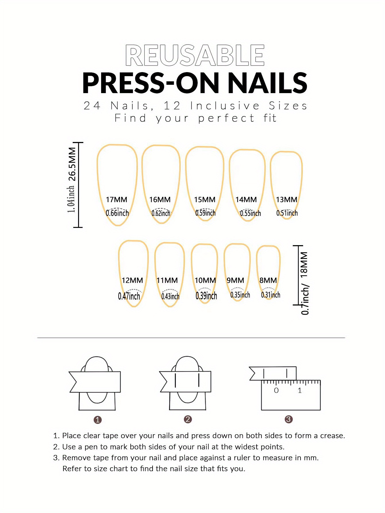 Halloween Fake Nails – 24-teilig, Schwarz, Kurze Presse-on-Nägel Mit Kürbis-Deko