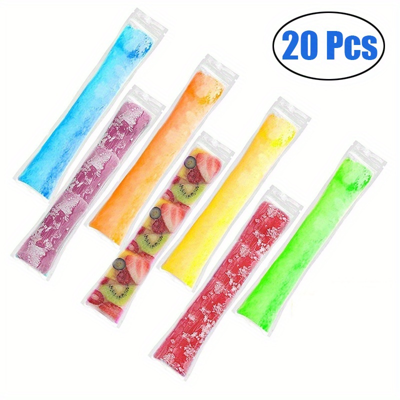 20pcs Disposable Ice Cream Stick Bags, Popsicle Freezer Bags, Self-sealing  Transparent Bags For Homemade Ice Cream, Ice Cube
