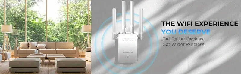 1pc wifi extender wi fi booster wi fi range extender signal booster cover up to 9000 sq ft 35 devices wireless internet signal amplifier for home included ethernet port wi fi repeater easy setup white details 0