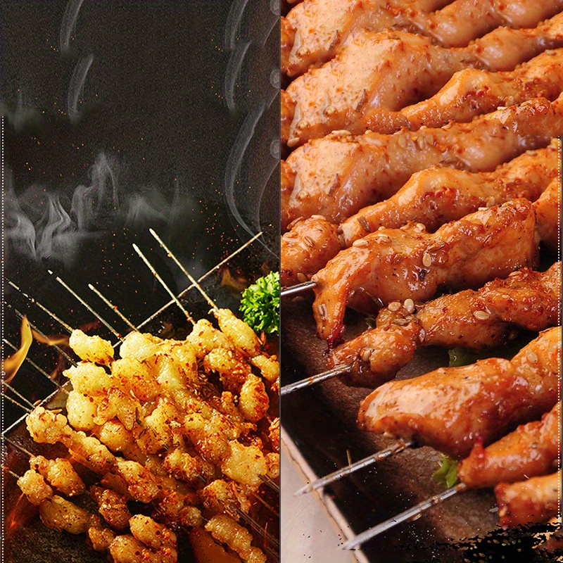 Barbecue Skewers Stainless Steel Skewers Bbq Multifunctional Temu