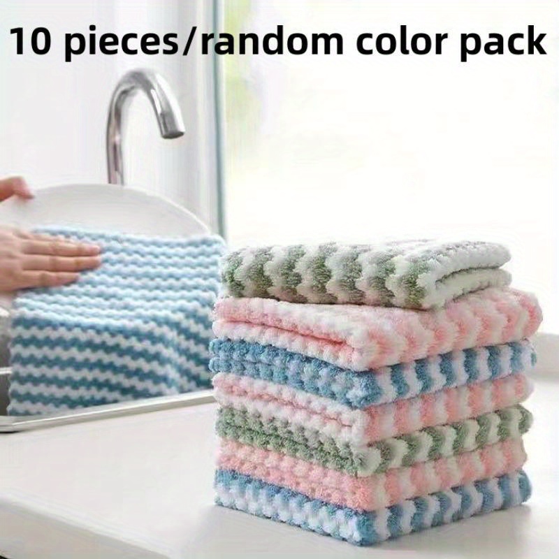 2pcs Random Color Cleaning Rag,Kitchen Dishcloth , Dish Cloths For