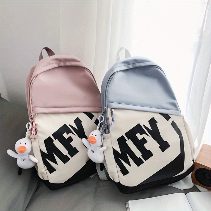 Studentenrucksack Einfarbig - Großer Schulrucksack Für Teenager Mädchen | 30x13x42cm