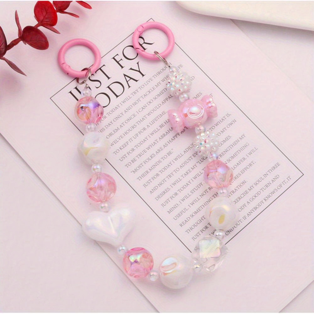 Fig Candy Rabbit Bead Keychain Pendant Acrylic Phone Case Temu Australia