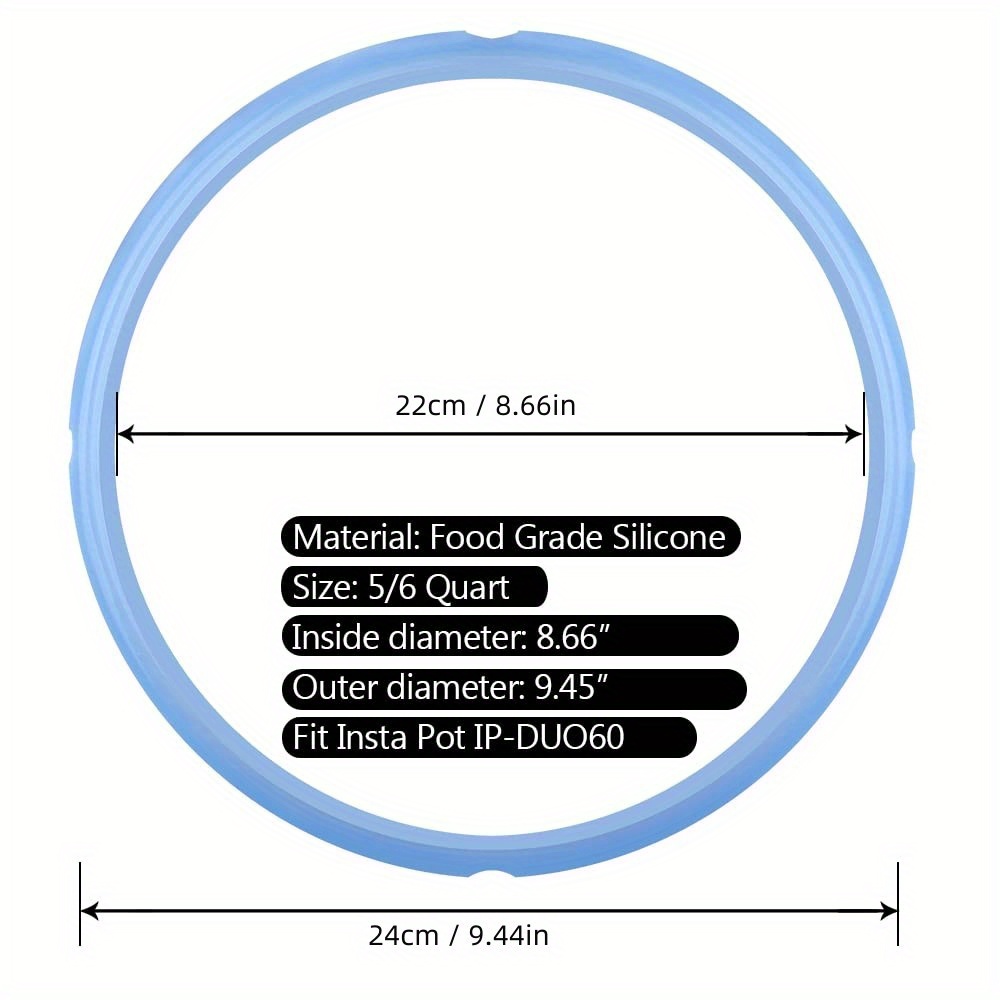 Food Grade Silicone Sealing Rings For Instant Pot - 8 Quart Replacement  Washers For Ip-duo80 And Ip-lux 8 - Guaranteed Leak-proof Seal For Safe  Cooking - Temu