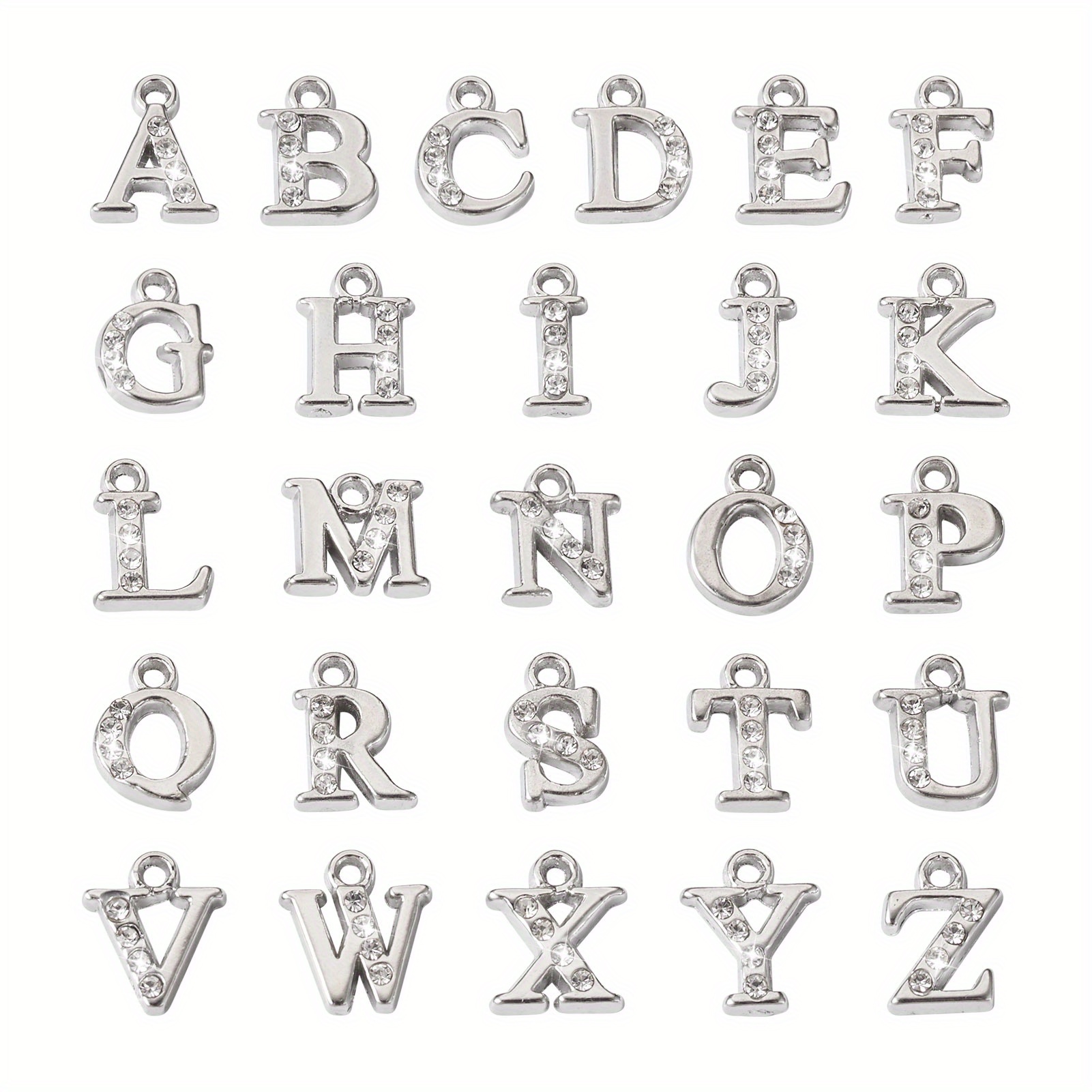 26pcs Letter Charms For Jewelry Making Charm for Bracelet Initial Charms  Alphabet Charms for Necklace Bracelet Jewelry DIY Making
