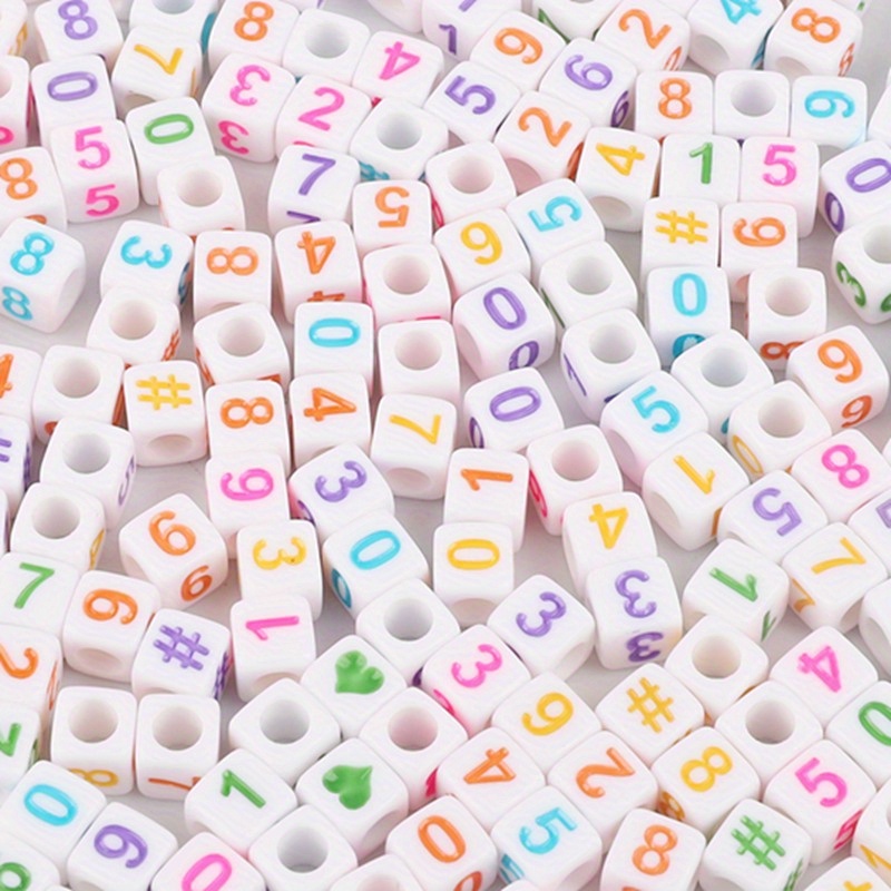 100Pcs/Lot Trendy Acrylic Square Alphabet Beads Large Hole Letter Loos