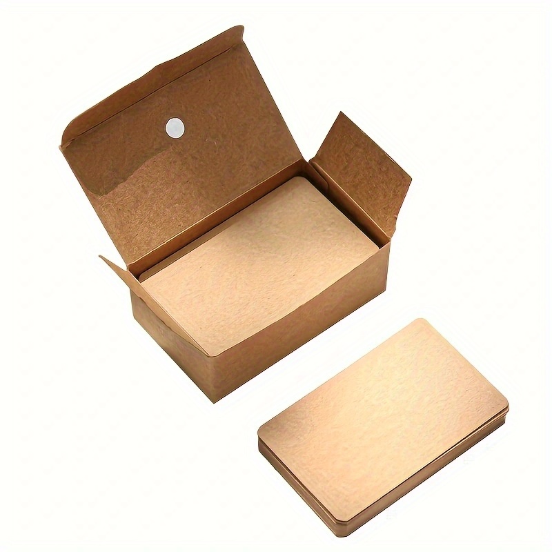 Boxed small blank cards, round-horned kraft paper, handwritten letters,  message cards, English word cards, 4.5*8cm - AliExpress