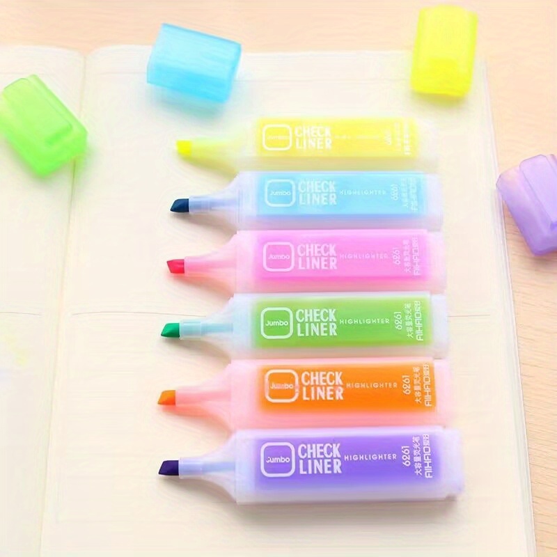 4 Kinds Of Candy Colorful Highlighter Dry Erase Wet Erase Markers Soft Grip Bold Marking Out