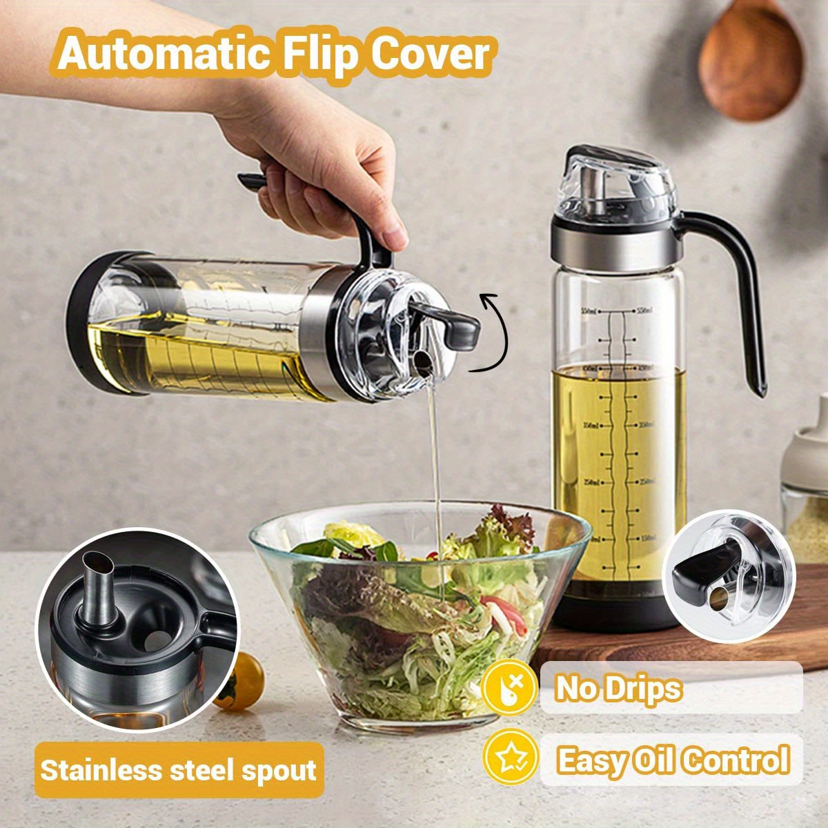 Buy Wholesale China Auto Flip Olive Oil Dispenser Bottle,leakproof