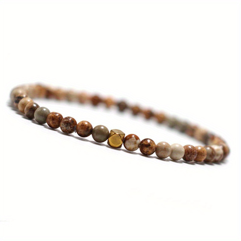 Natural Stone Turquoise Bead Bracelet for Men