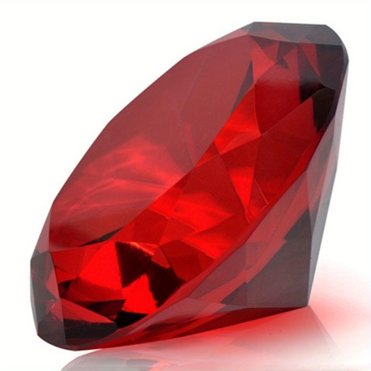 1pc 13ct Conical Shape Ruby Red Garnet Zircon Artificial Diamonds Round ...