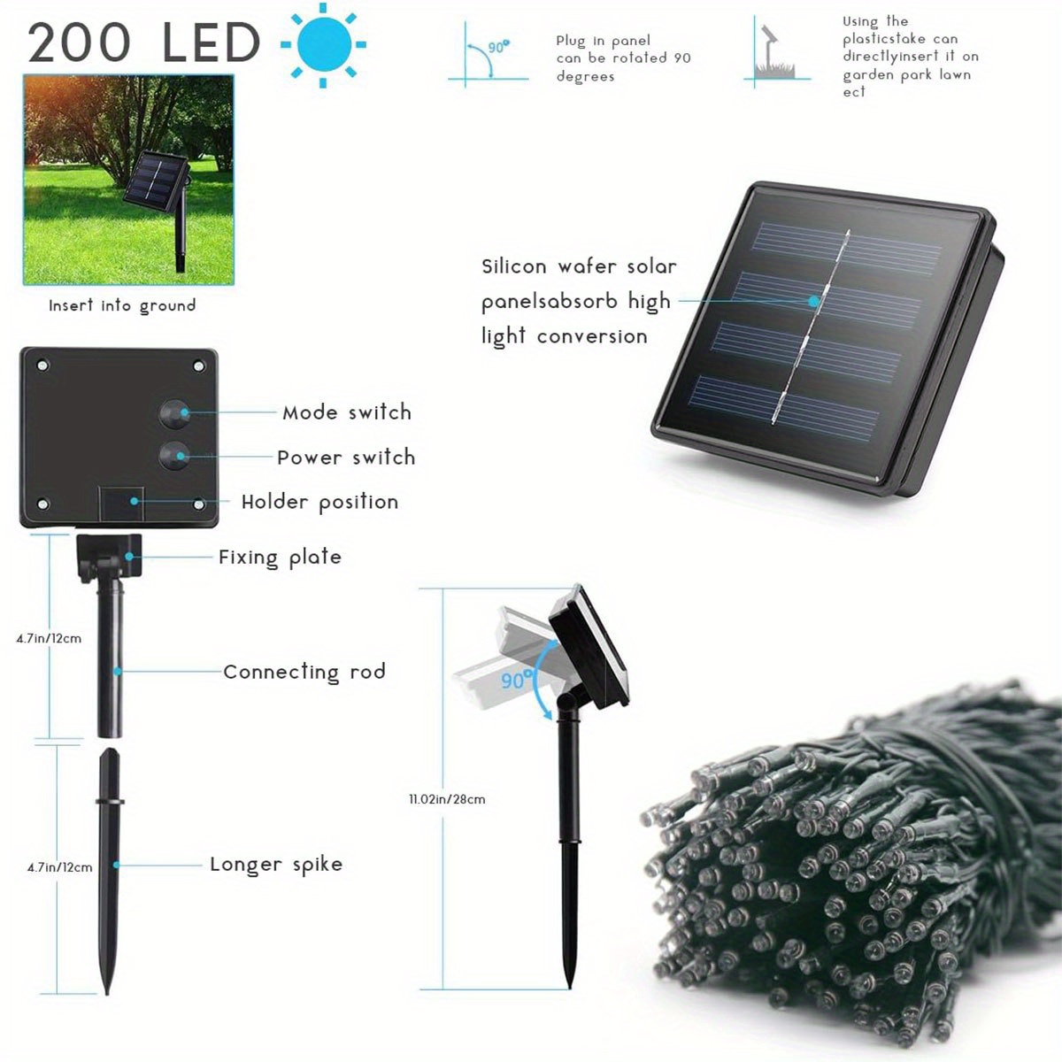 luminar OUTDOOR 58219 20 ft Outdoor Solar String Lights Owner's Manual