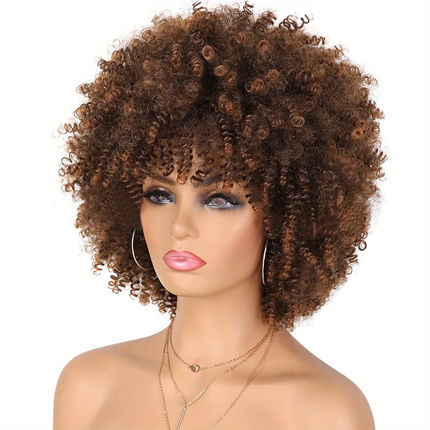 Pelucas Cortas Afro Rizadas Para Mujeres Pelucas De Pelo Rizado Corto Y