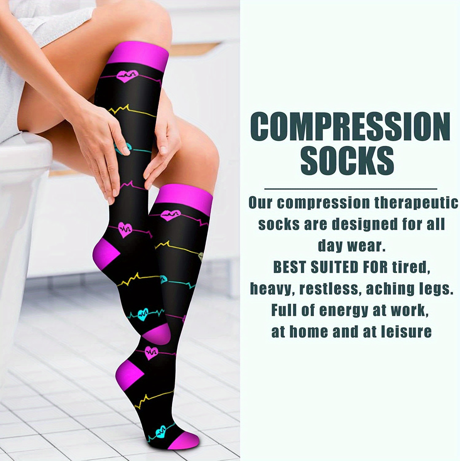 Compression Socks Varicose Veins Socks Football Soccer Thigh - Temu Germany