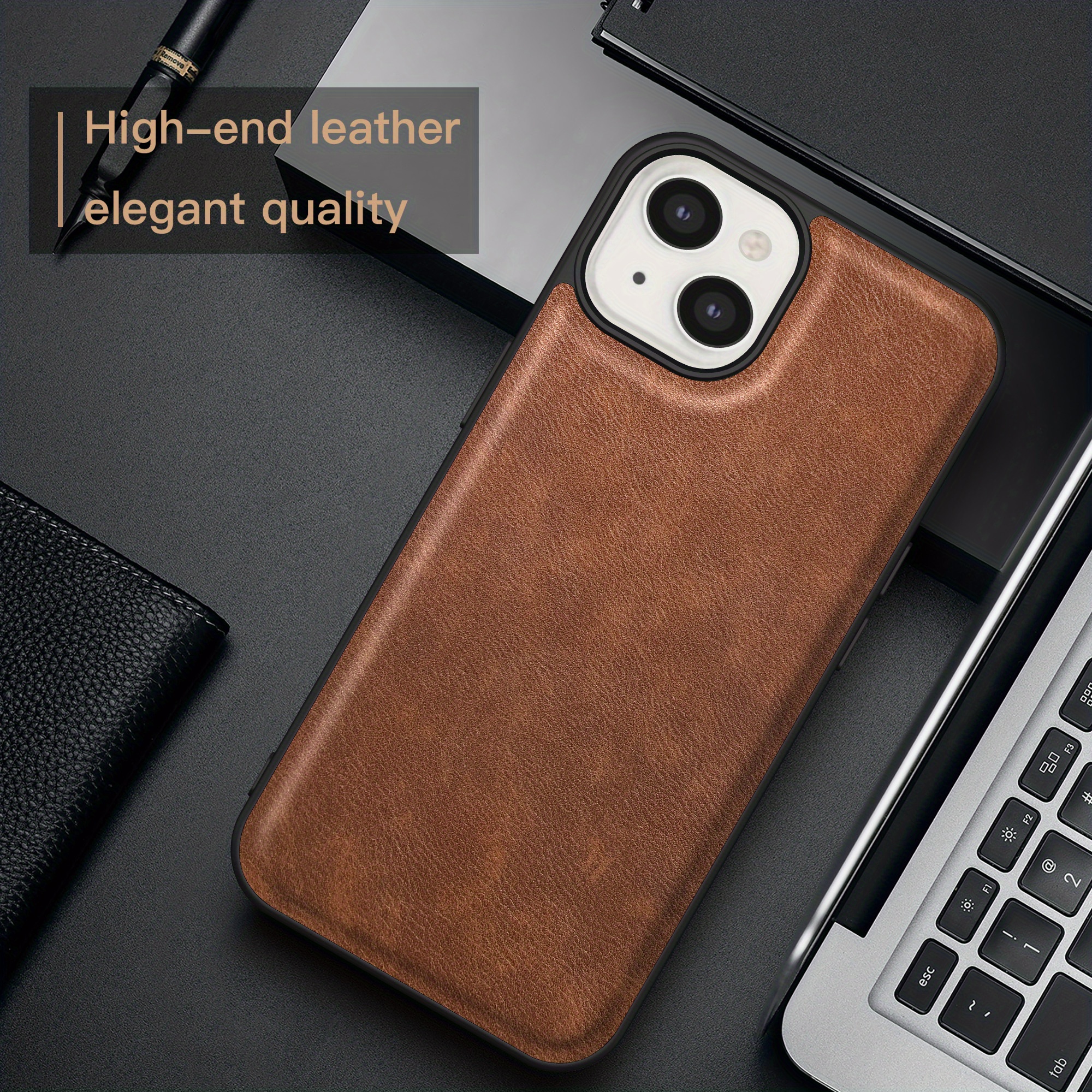 Leather iPhone 13 Mini (5.4) Hard Back Cover