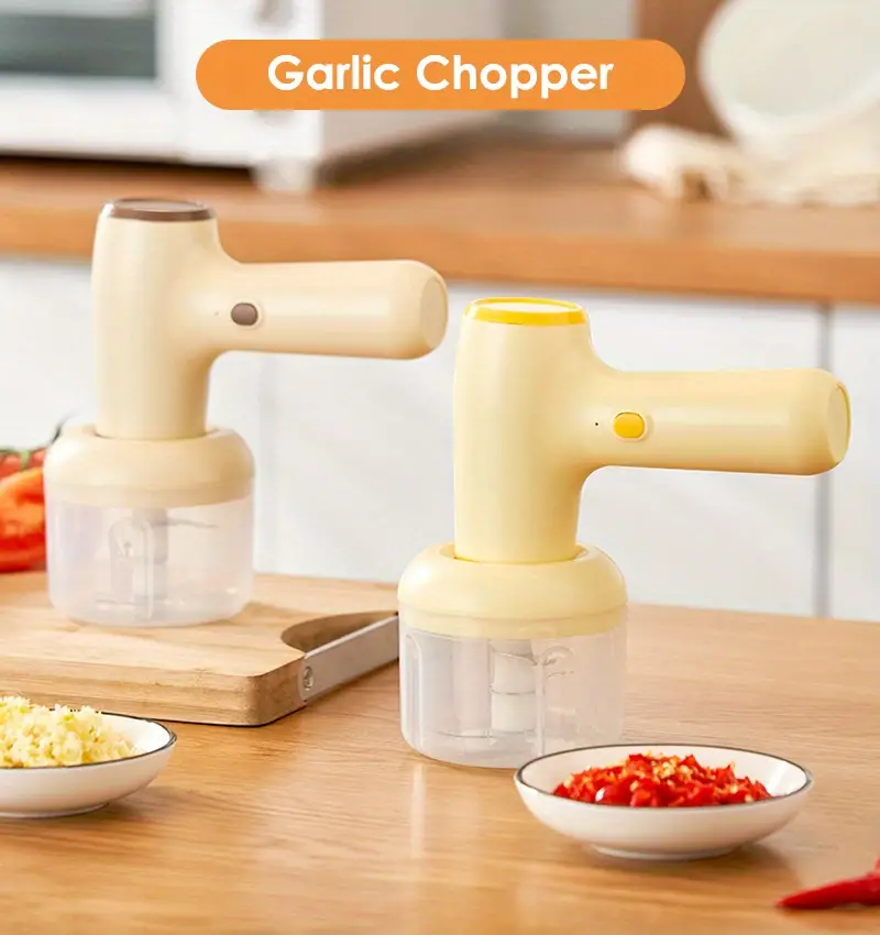 2in1 multi function cooking electric food processor rechargeable handheld cordless whisk egg beater cake baking cream mixer milk frother with two stir bar 250ml garlic chopper masher grinder for vegetable onion pepper peanut kernel meat kitchen tool details 5