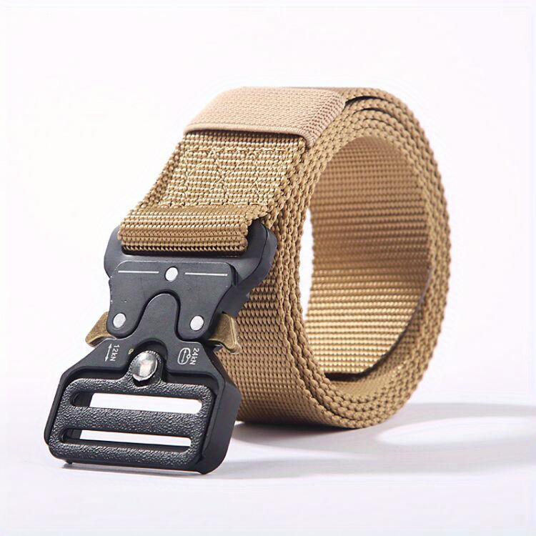 Cobra Buckle Tactical Belt For Men And Women, Imitation Nylon Military Fan  Belt, Multi-functional Outdoor Canvas Training Belt - Temu
