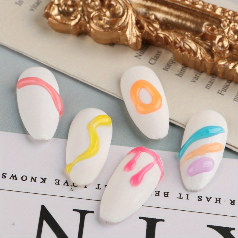 The Edge Nails Amy G - 3D Nail Art Nail Jewels - Rainbow Pear (6 Pcs)