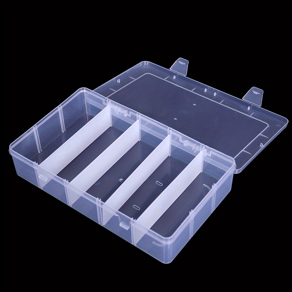 1 Pcs Detachable Transparent Plastic Divided Storage Case & Nail