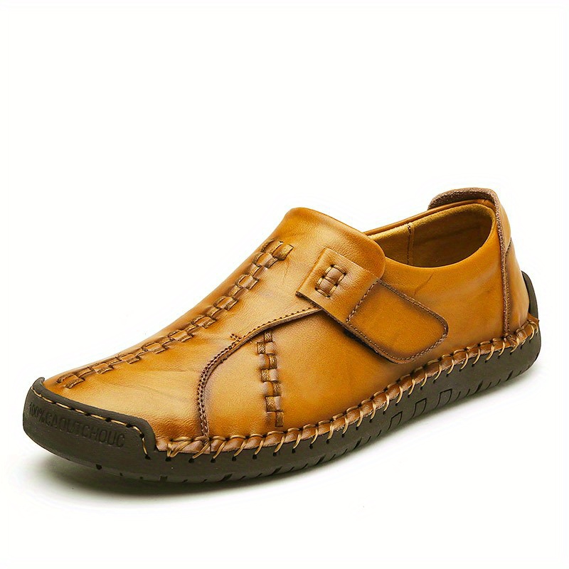 Shaire Zapatos casuales de cuero sin cordones para hombre, zapatos cómodos  y transpirables para caminar para hombres