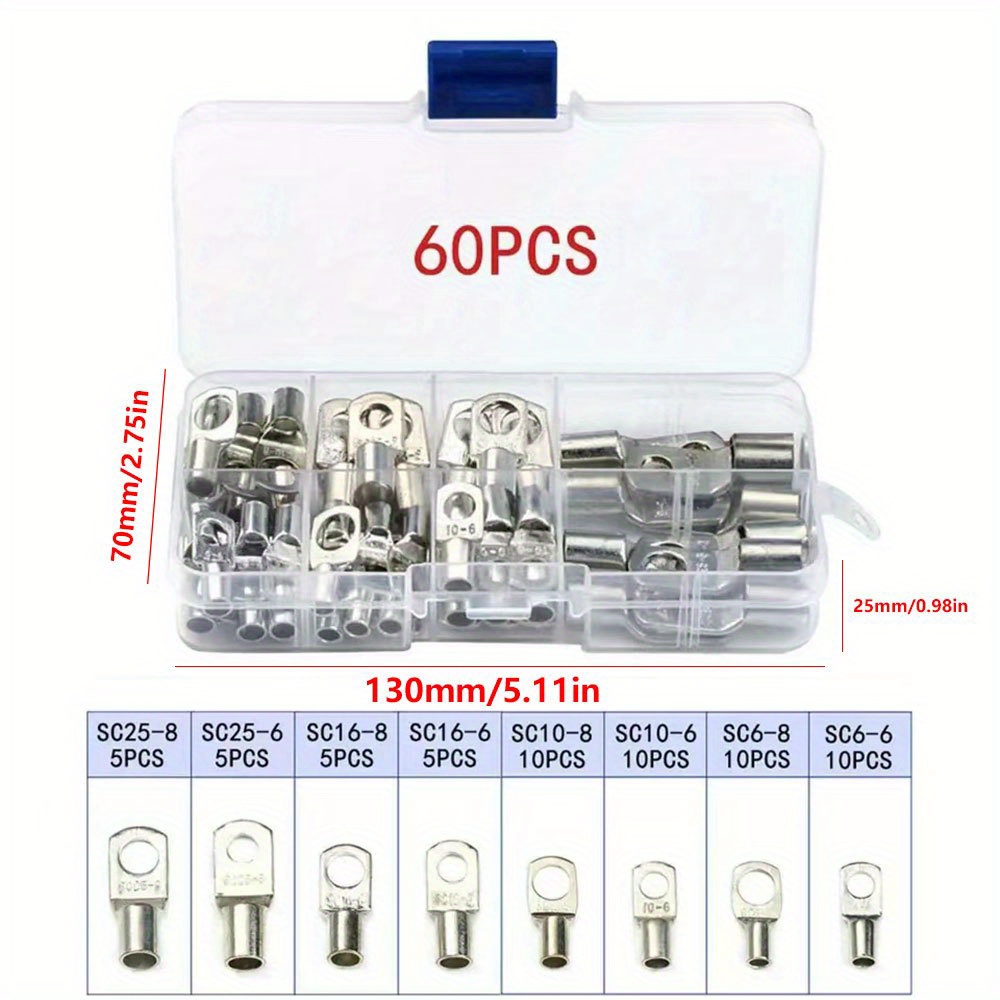 Assortment Car Auto Copper Ring Terminal Wire Crimp Temu Netherlands