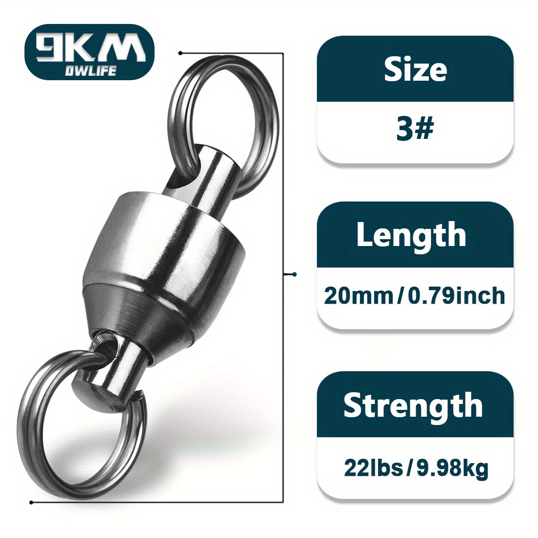 Stainless Steel 3 Way Fishing Connector Bearing Rolling - Temu Canada