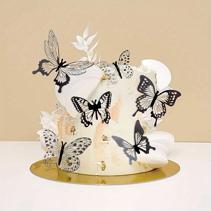 Set B. Farfalle volanti in Wafer Paper edibili. Cake Topper