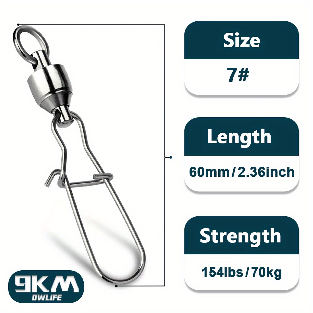 Heavy duty 9km Stainless Steel Swivels Duolock Snaps Perfect - Temu