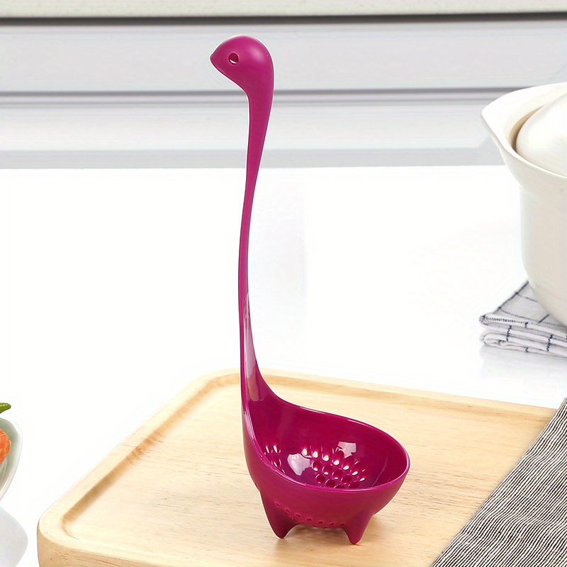 Plastic Soup Cute Cartoon Spoon Nessie Ladle Large Soup Spoon Long