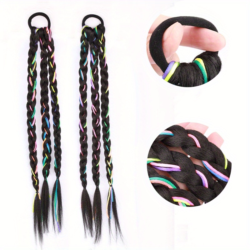 Ethnic Style Colorful Braided Hair Ropes Adjustable Bend Hair Band