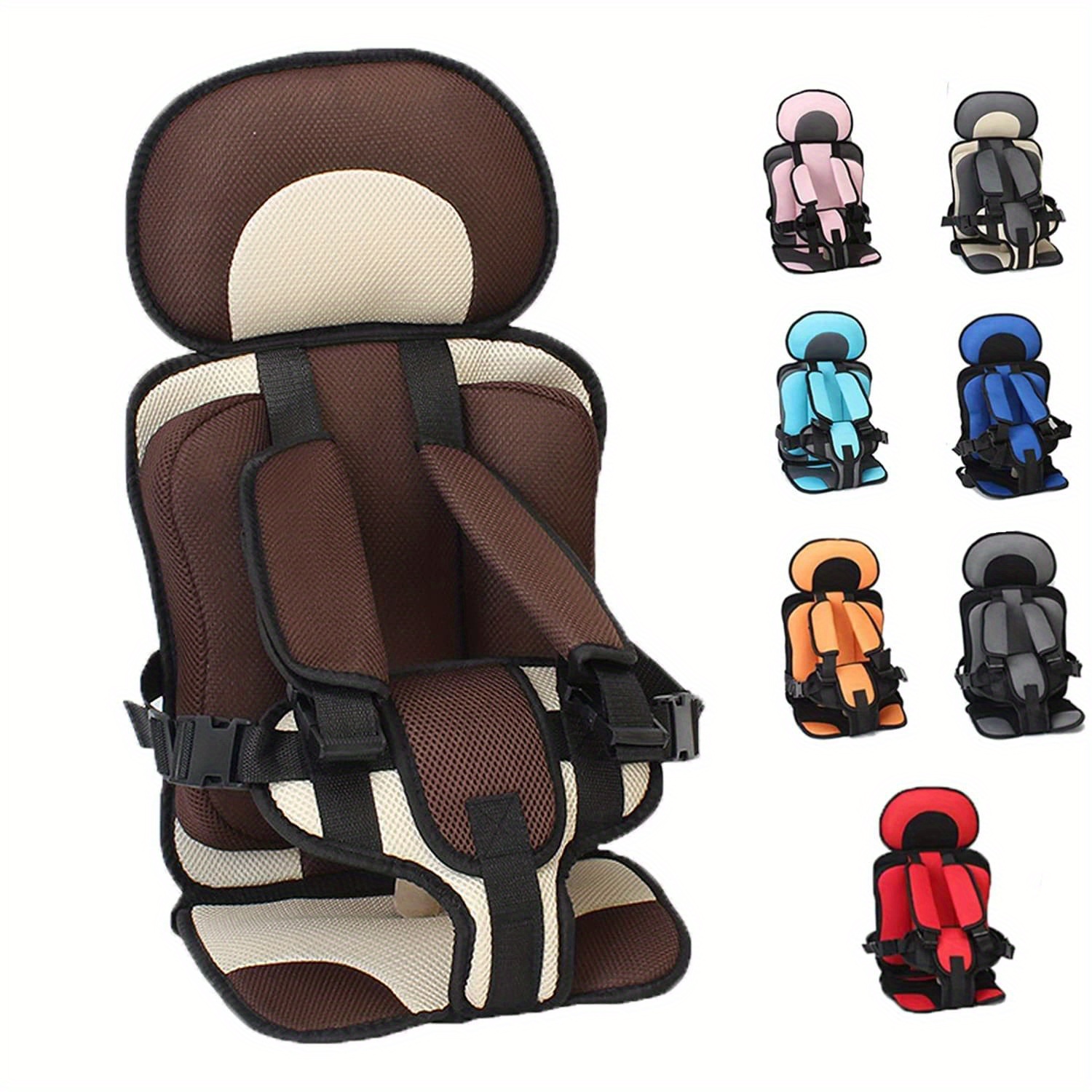 Auto Child Safety Seat Simple Car Portable Seat Belt,foldable Car Seat  Protection Travel Accessories For Kids 0-12,car Seat Liner For Infant