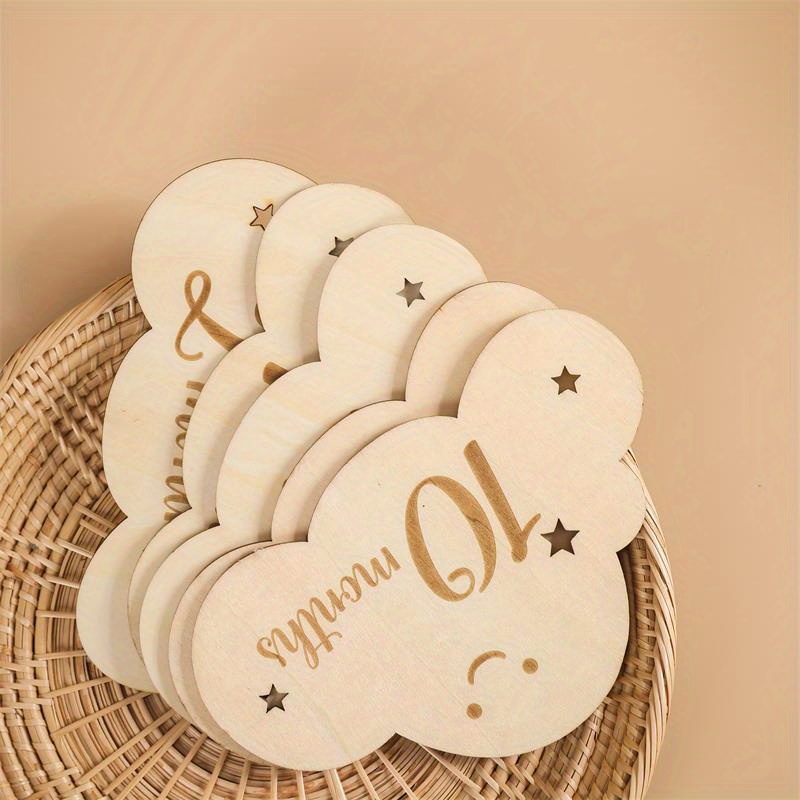 8pcs capture your babys   with wooden milestone   signs christmas present details 1