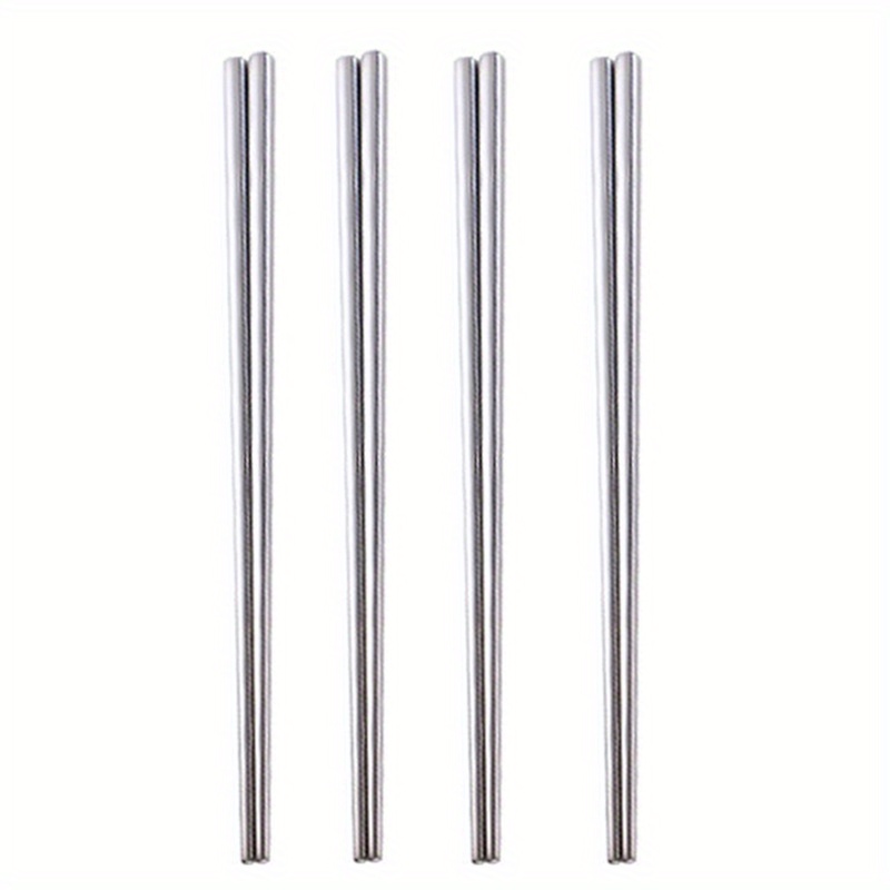 Image of 1pc/4pcs Stainless -inch Chopsticks - Elegant Black, Golden, And Rainbow Finish, Lightweight, Ideal For Home And Restaurant Use, Restaurant Utensils | Modern Chopsticks | Durable Utensils