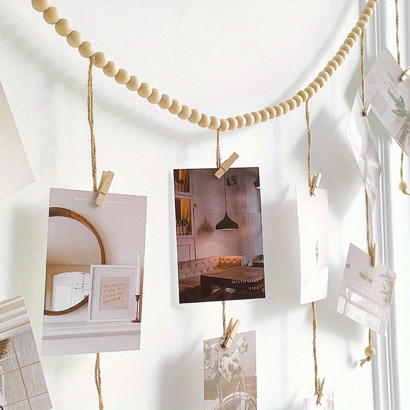 Hanging Photo Display Wood Picture Photo Frame Wall Diy - Temu