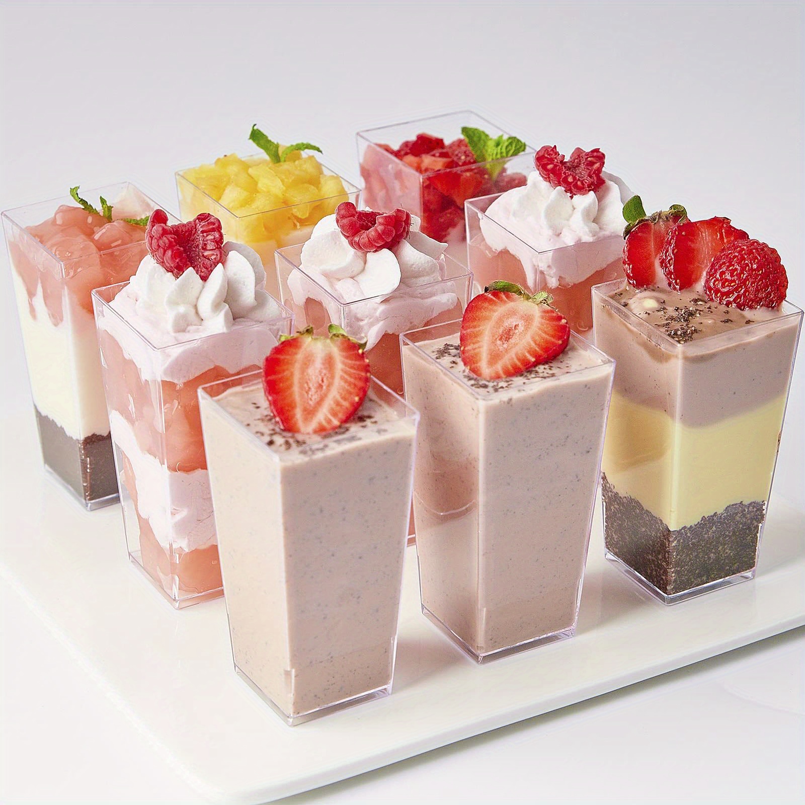 Ice Cream Cups/cake Cups With Lids Mini Containers Pudding - Temu