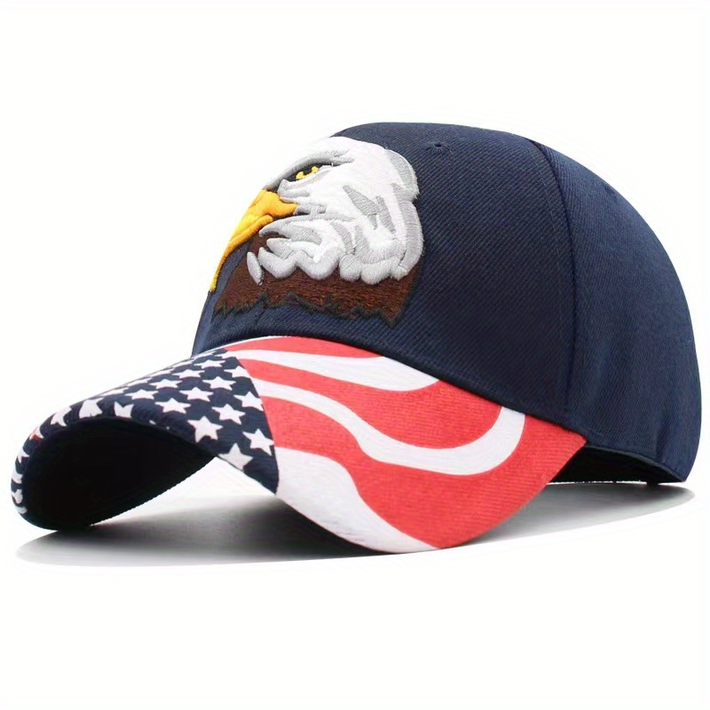 Black Retro American Flag Hat, Men's Vintage Hats for Men Patch Breathable Mesh Classic Baseball Caps Cotton Running Hat,Temu